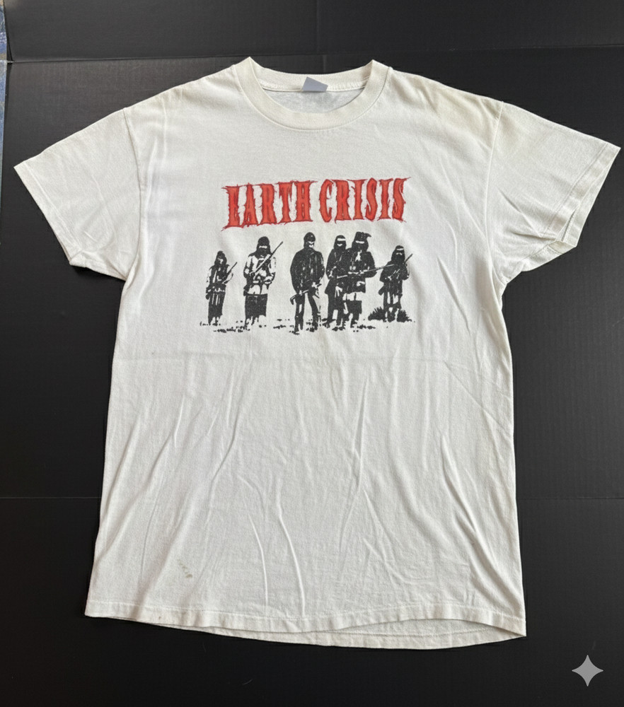 Vintage EARTH CRISIS RARE Straight Edge Hardcore Punk T-Shirt SU355