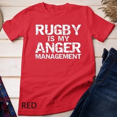Funny Rugby Quote Vintage Gift Rugby is My Anger Management Unisex T-shirt