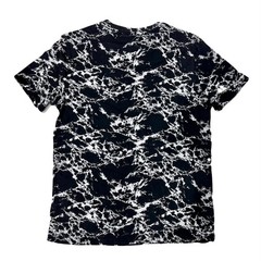 BKC Men’s Marble Design T-Shirt – Medium Size (Black & White Print)