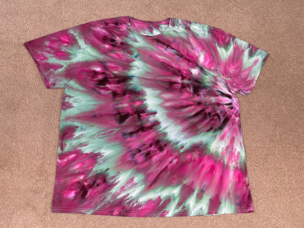 Handmade Ice Tie Dye T-Shirt 3XL Mens Womens Soft Cotton Twist