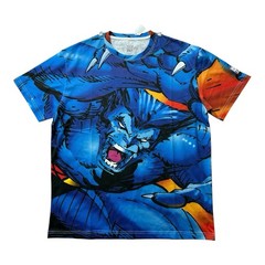 Bait x Marvel Comics Jim Lee X-Men Beast All Over Print T Shirt Men’s M New