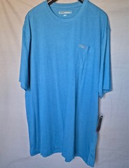 Men’s Greg Norman Pocket Short Sleeve Tee Shirt in Blue w/ Shark Logo SZ XXXL