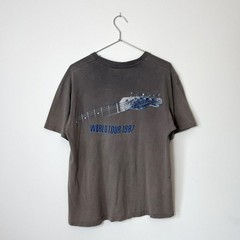Vintage 1987 The Pretenders World Tour Faded Distressed Band Tee Black Rare