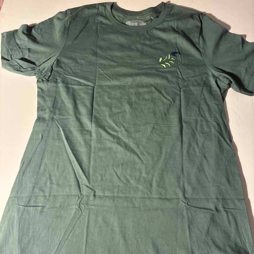 ✅NWOT Costa Del Mar Eel T-Shirt Green Sz Large Angler Fishing Catch & Release