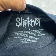 Slipknot Self-Titled Album Cover Art Heavy Metal Band Tee Large Barcode On Back