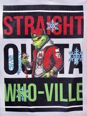 A4 youth Med Grinch Dr. Seuss Whoville Graphic T-Shirt White Short Sleeve