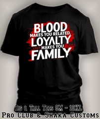 Men 8XL Big Tall Blood Makes Your Related Sneaker Tee Shirt Bigdude Streetwear