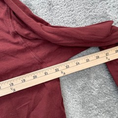 Eddie Bauer Shirt Mens Large Tall Red Cotton Mock Neck Casual Straight Hem