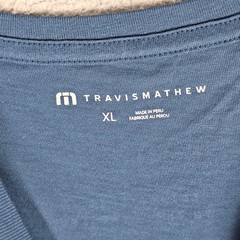 Travis Mathew T-Shirt Mens XL Blue Return Ticket Graphic Short Sleeve A42234