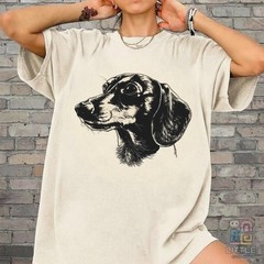 Custom Dog Portrait Comfort Tee Minimalist Pet Art Personalized Dog Lover