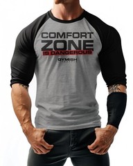 075. RAGLAN Comfort Zone Funny Workout Gym T-Shirt for Men