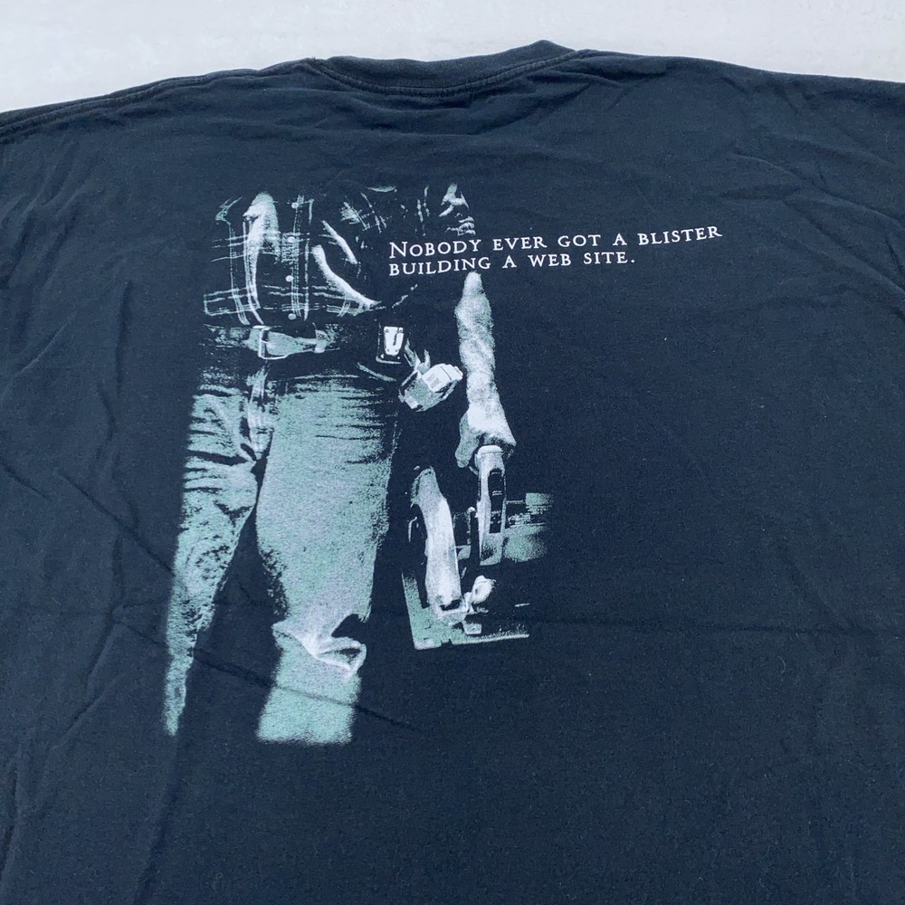 Milwaukee Nobody Ever Got A Blister Building A Website Shirt Mens 2XL jokeTee