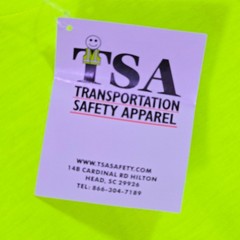 TSA Hi Viz Shirt Mens 6XL Yellow Long Sleeve Pocket Tee Casual Class 1 2 NWT
