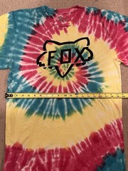 Fox Racing Men’s Medium Tie-Dye T-Shirt Graphic Motocross Tee Rainbow