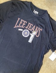 Lee Jeans Men’s Black Graphic Logo Crew Neck Short Sleeve T-Shirt Size XL
