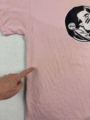 Pink Seminoles heavily distressed tee