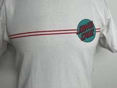 Santa Cruz Skateboards Graphic T-Shirt Mens Unknown Size White Logo Short Sleeve
