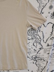 Concepts by Claiborne Men’s Beige V-Neck T-Shirt Size L Short Sleeve Modal Blend