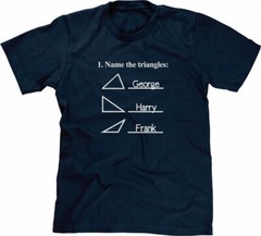Funny Math Shirt: Name The Triangles T-Shirt funny geek Funny Tshirts for Men