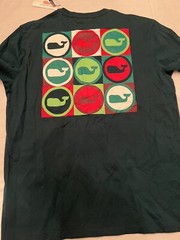 Vineyard Vines Forest Green Long Sleeve T-shirt Size M New With Tags Whale Logos