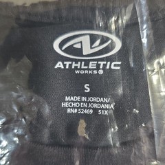 Athletic Works Moisture Wicking Men’s T-Shirt Tri-Blend Black Solid Size S