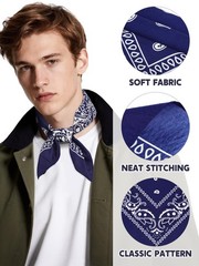 12 Pack Novelty Bandanas Paisley Print Cowboy Bandana Handkerchiefs, Assorted…