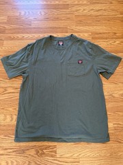 Wrangler Workwear T Shirt Men’s XL Olive Green Short Sleeve Pocket Tee