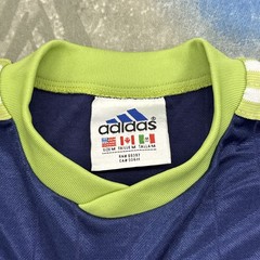 adidas Satin Long Sleeve Soccer Tre-Foil Blue Men’s M T-Shirt