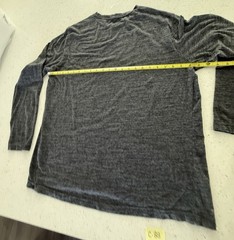 Athletic Works DriWorks Basic T-Shirt Mens XL Gray Long Sleeve Crew Neck Tee