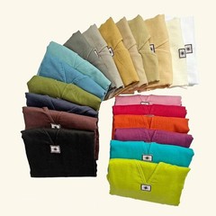 Northern Thai Short Sleeve Shirt T-Shirt Unisex V-collar Summer Unisex Cotton