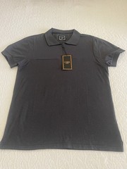 CASA MODA Couture Men’s Zip-Front Polo Shirt Black Quarter-Zip Front Closure