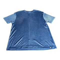 Stacy Adams Mens XL Blue Textured Ribbed Short Sleeve Crewneck T-Shirt