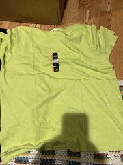 (2) Athletic Works Shirt Mens Large Moisture Wicking Crew Tee Black and Green