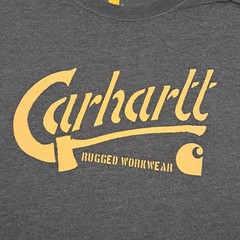 Carhartt T Shirt Large Men’s Grey Cotton Work Wear Graphic Relaxed Fit Paddock