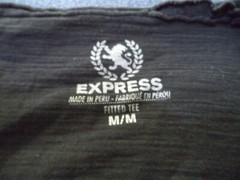 BUNDLE LOT OF 3 MEN’S MEDIUM EXPRESS NYC T-SHIRTS 2 CREW & 1 V-NECK TEE LOYALTY