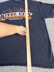 Vintage Harley-Davidson Shirt Mens L Black Steel City Graphic Crew Neck