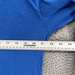 VINTAGE Izod T Shirt Men Medium Blue Turtle Neck Base Layer Casual Fleece 90s