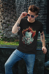 Pennywise IT T-Shirt Unisex Funny Horror Cotton Scary Adult Clown Halloween Fall