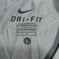 Nike Dri-Fit Men’s Size L Gray Gradient Geometric Running Crew-Neck T-Shirt
