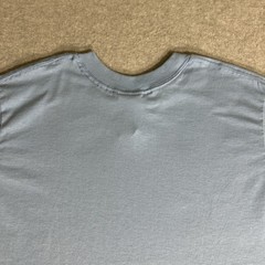 Vintage 60’s/70’s Plain Baby Blue 50/50 Cotton Poly Blend T-Shirt XL Blank