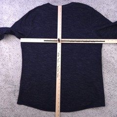 Vince Shirt Mens XL Wool Blend Brushed Long Sleeve Crew Neck Tee Navy Blue EUC