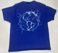 Revenge Lightning Graphic T-shirt Men XL Blue Short Sleeve