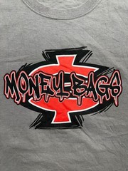 Money-Bags Graphic Print T-Shirt Grey Size 3XL