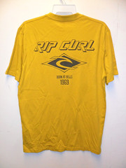 RIP CURL Men’s S/S T-Shirt FADEOUT ESSENTIAL – Mustard – Large – NWT – LAST ONE