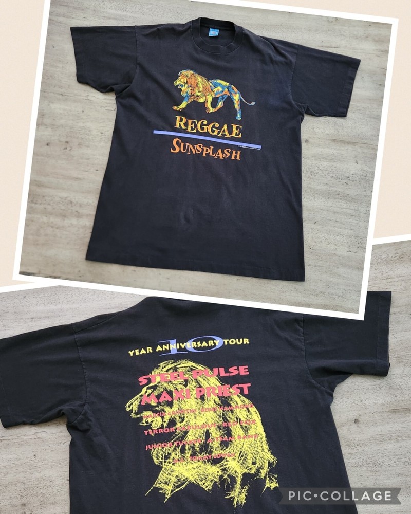 Vintage 90s Reggae Sunsplash Festival T-shirt XL Single Stitch Maxi Priest 1994