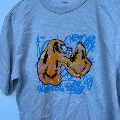 Mode of One Mens Heather Grey Graffiti Graphic T-Shirt Small 100194459MN NWT