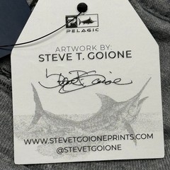 Pelagic Steve Goione Sailfish Tri-Blend T-Shirt Mens Medium New Heather Gray