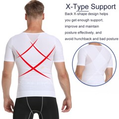 Men’s Slimming Body Shaper Vest T-Shirt Compression Tank Tummy Control Shapewear