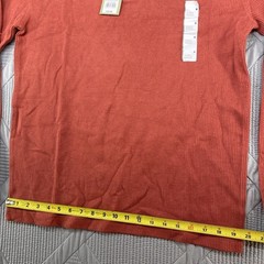 Goodfellow & Co Men’s Red Textured Long Sleeve Shirt Size Medium