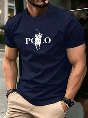 Men’s Summer Casual Business Short Sleeved Round T-shirt, Simple Fashionable